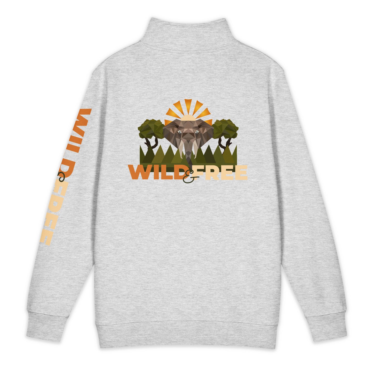 Roaming Giant Quarter -Zip -Sweatshirt -Elephant Graphic Quarter Zip - ELMUGO