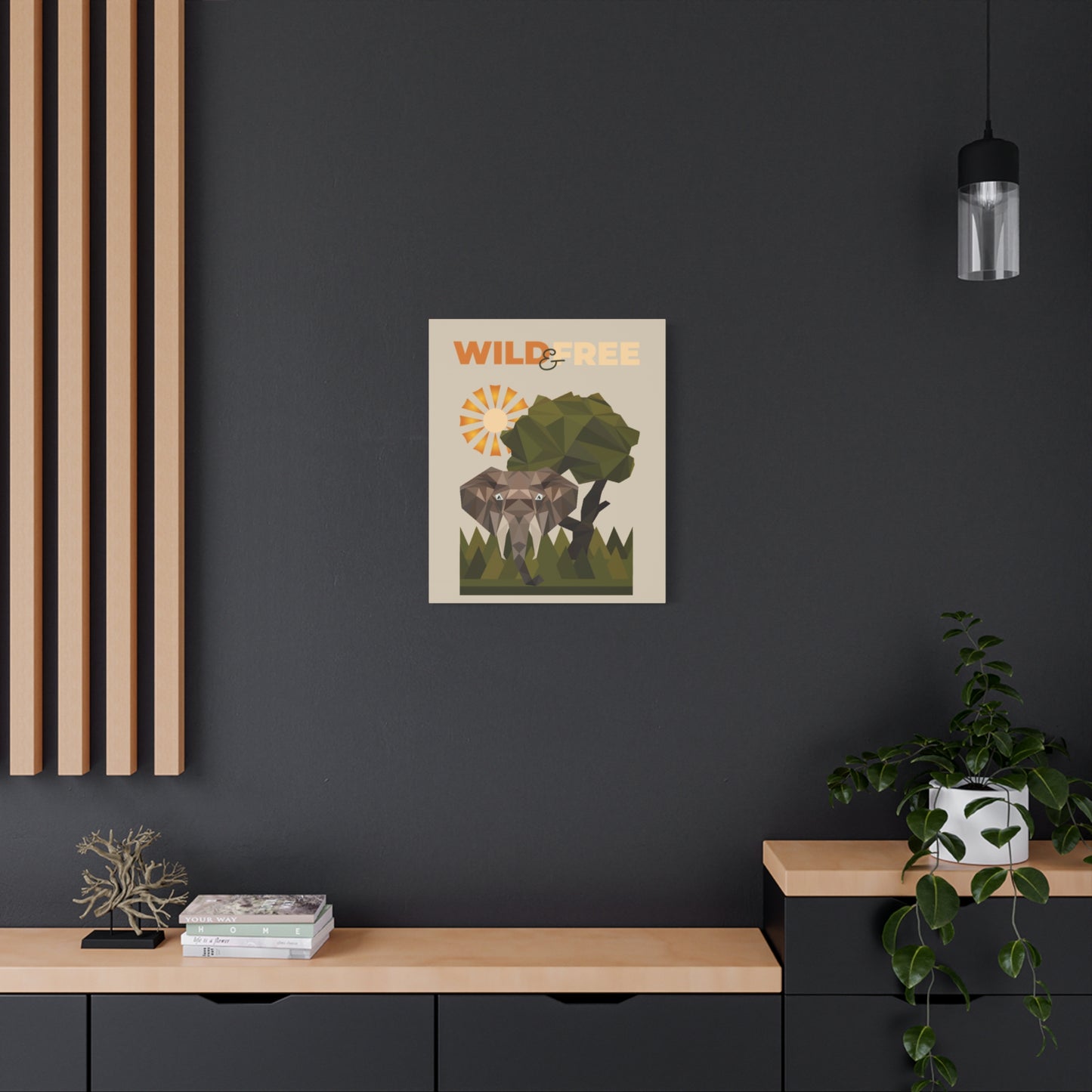 Savannah Geometry Canvas Art Vertical - African Geometric Print - ELMUGO