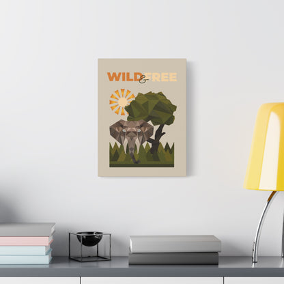 Savannah Geometry Canvas Art Vertical - African Geometric Print - ELMUGO
