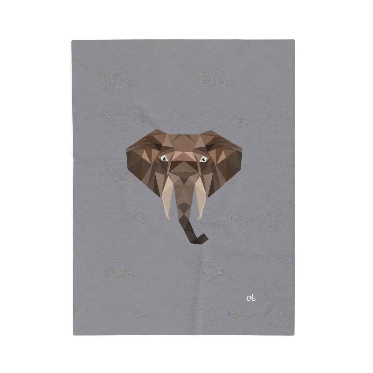 Savannah Geometry Plush Blanket Grey - African Art Throw Blanket - ELMUGO