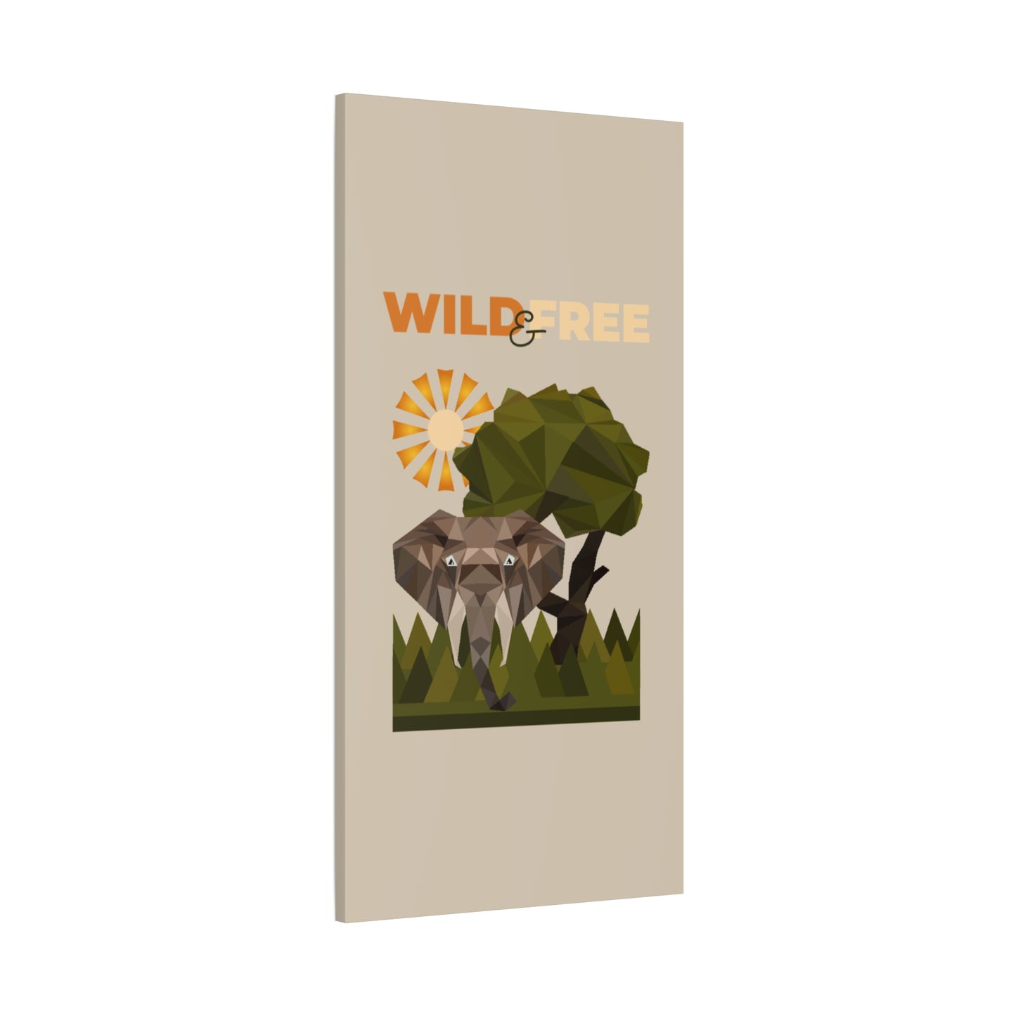 Savannah Geometry Canvas Art Vertical - African Geometric Print - ELMUGO