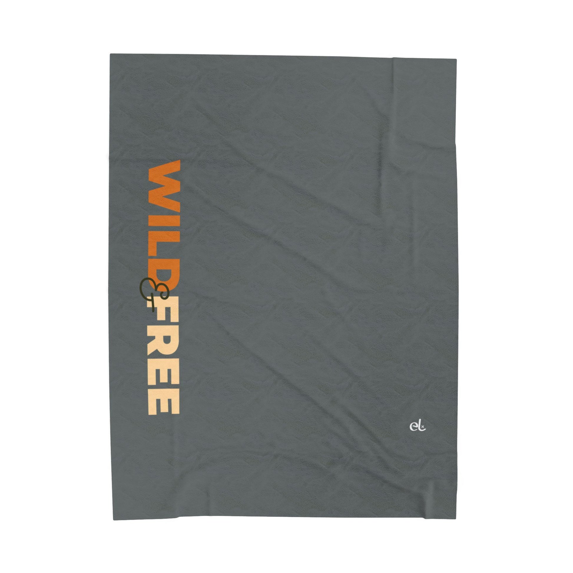 Wild & Free Plush Blanket Dark Grey - African Wildlife Throw - ELMUGO