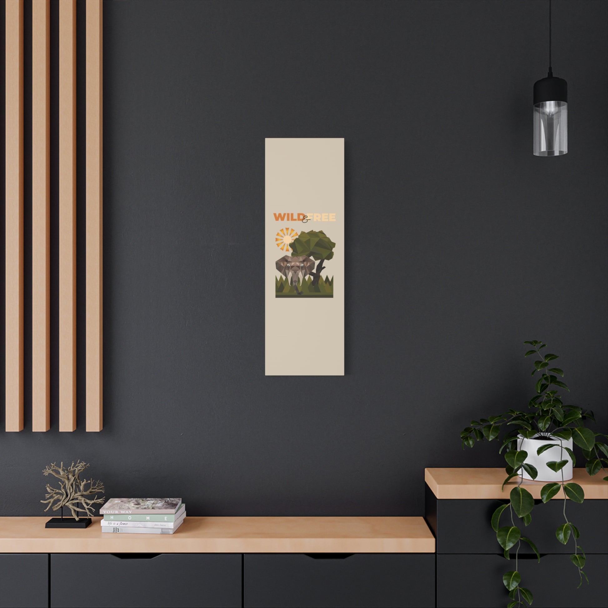 Savannah Geometry Canvas Art Vertical - African Geometric Print - ELMUGO
