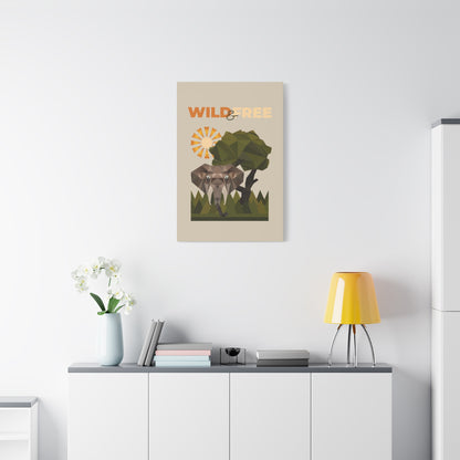 Savannah Geometry Canvas Art Vertical - African Geometric Print - ELMUGO