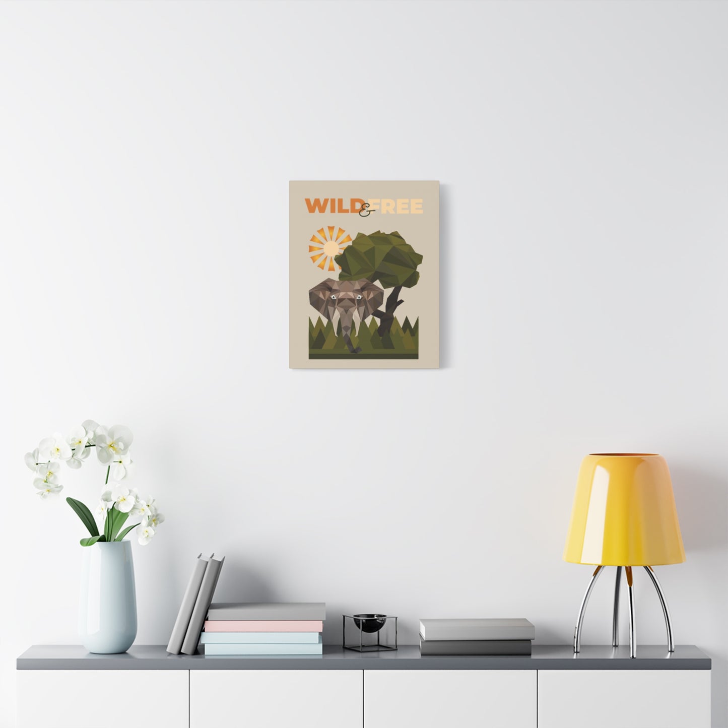 Savannah Geometry Canvas Art Vertical - African Geometric Print - ELMUGO
