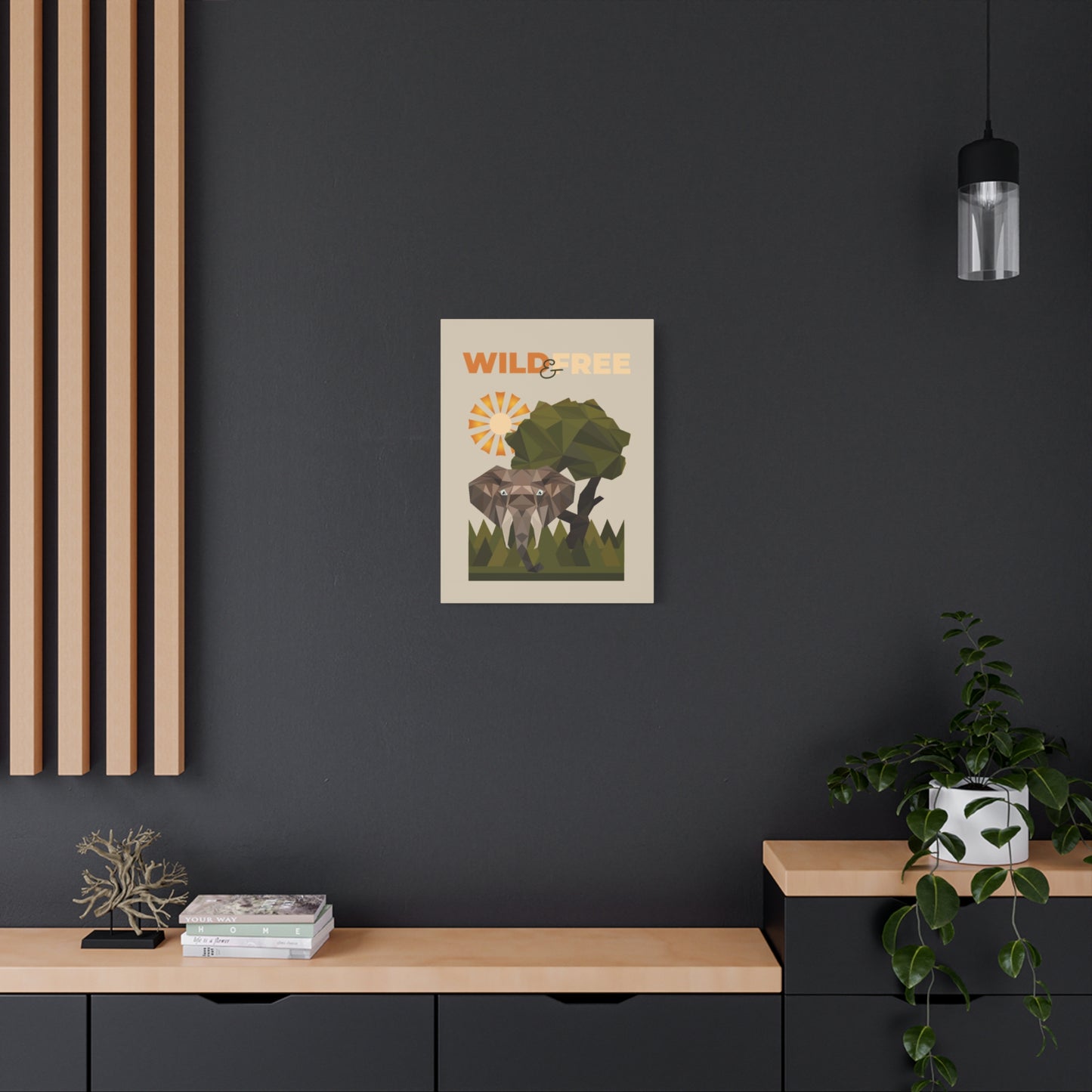 Savannah Geometry Canvas Art Vertical - African Geometric Print - ELMUGO