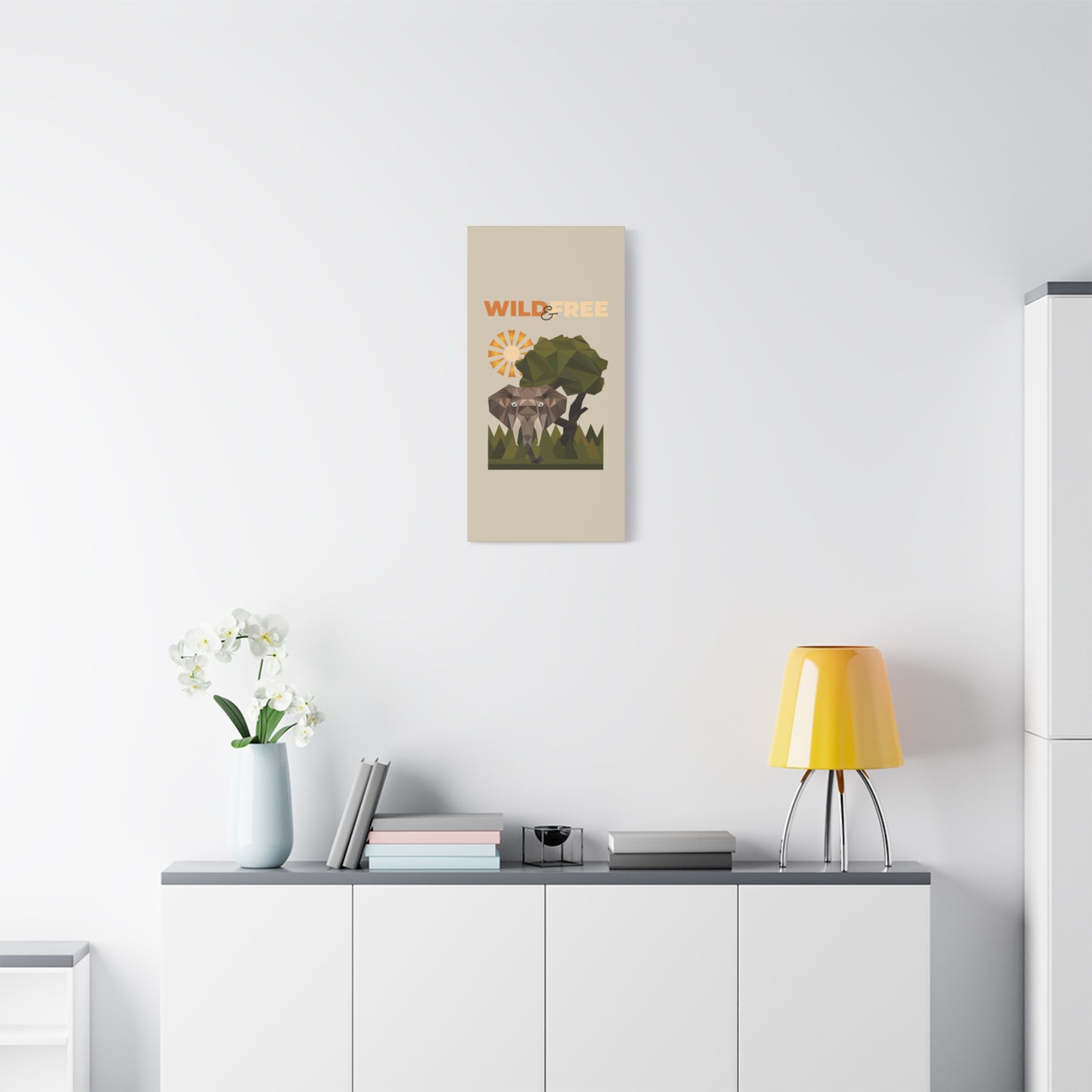 Savannah Geometry Canvas Art Vertical - African Geometric Print - ELMUGO

