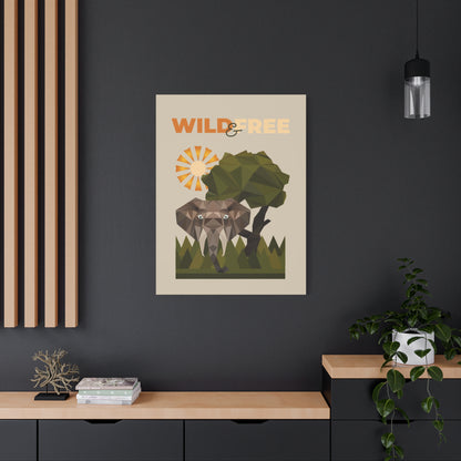 Savannah Geometry Canvas Art Vertical - African Geometric Print - ELMUGO