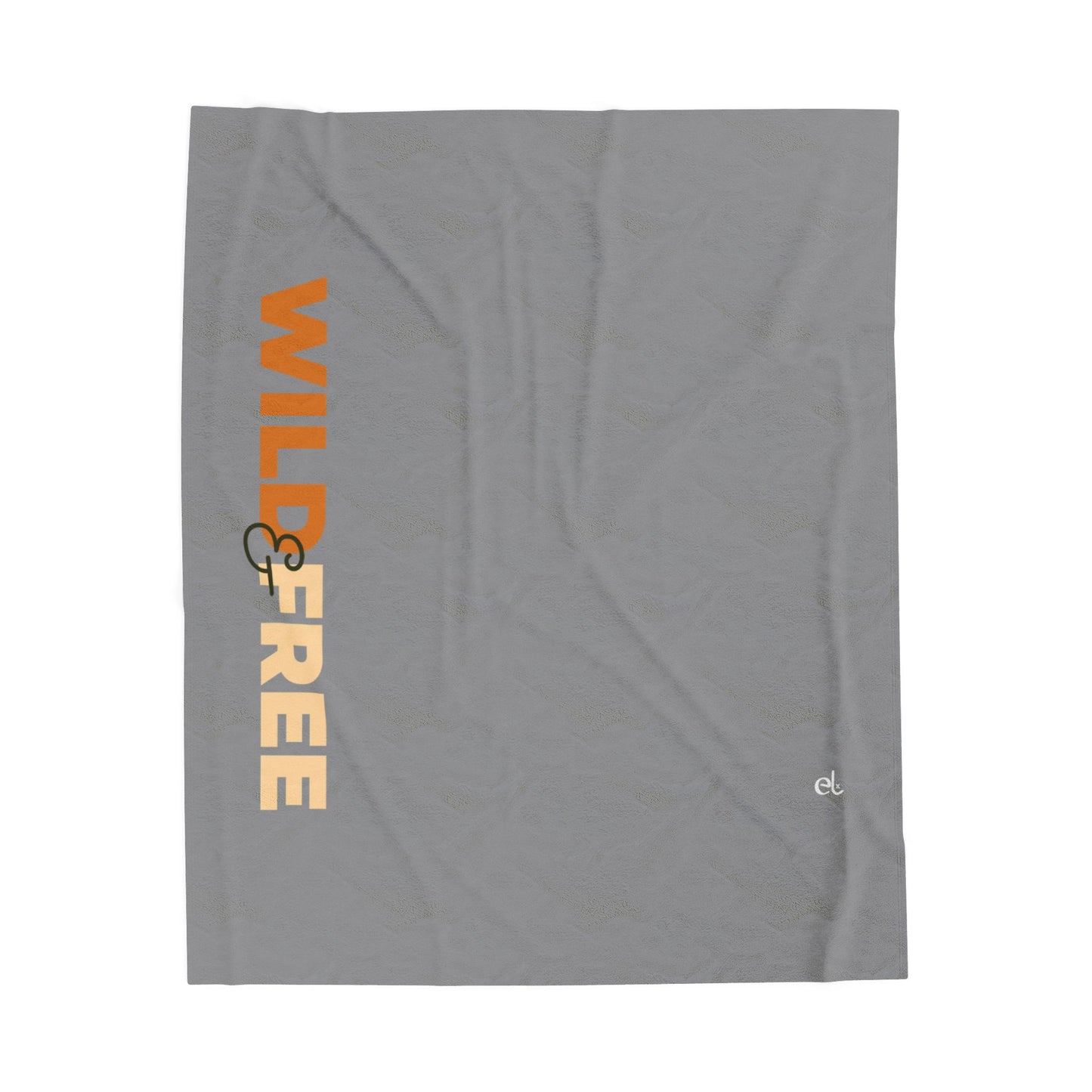 Wild & Free Plush Blanket Grey - Safari Wildlife Throw Blanket - ELMUGO