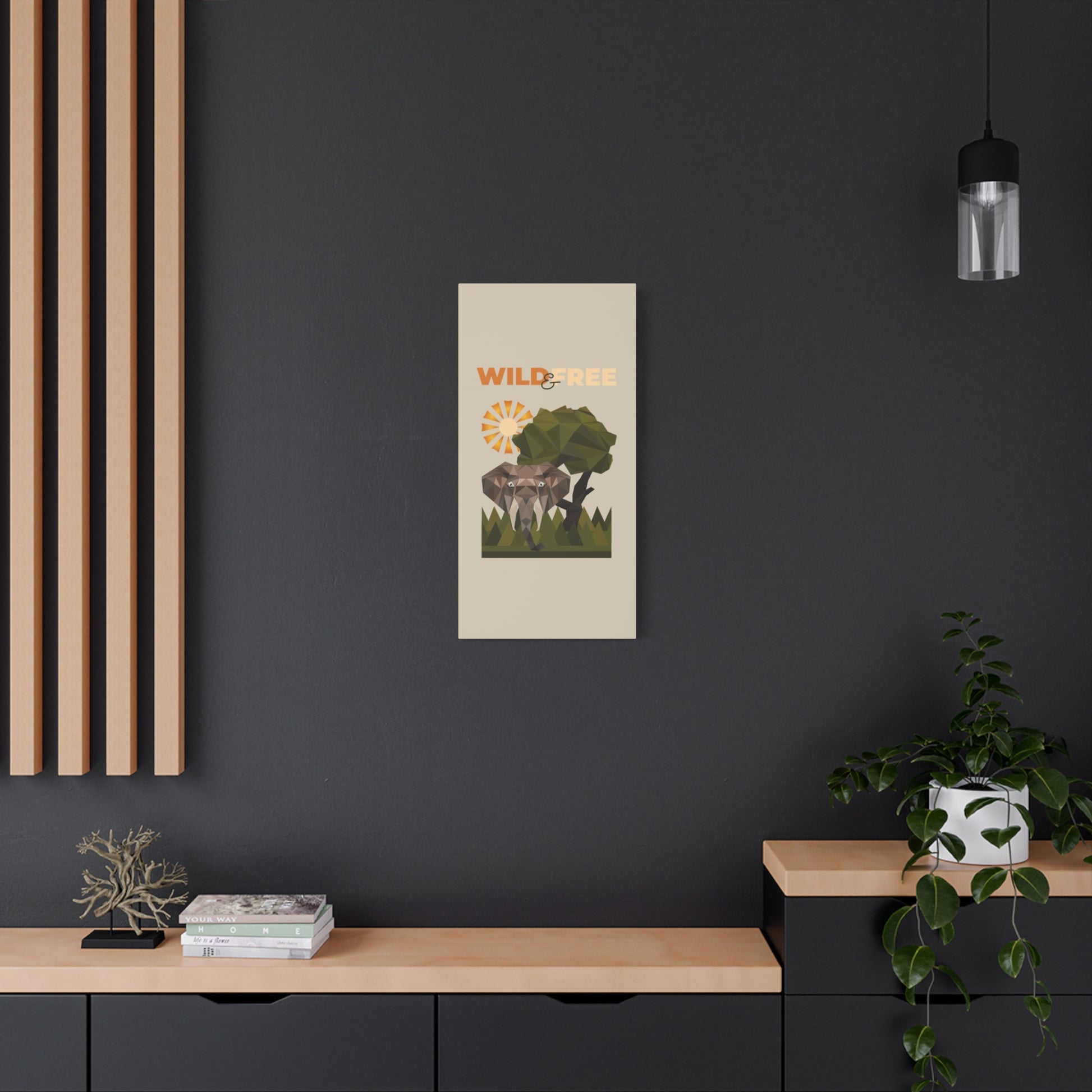 Savannah Geometry Canvas Art Vertical - African Geometric Print - ELMUGO
