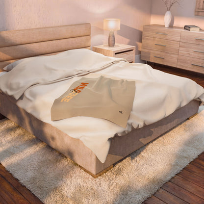 Wild & Free Plush Blanket Beige - Safari Wildlife Throw Blanket - ELMUGO