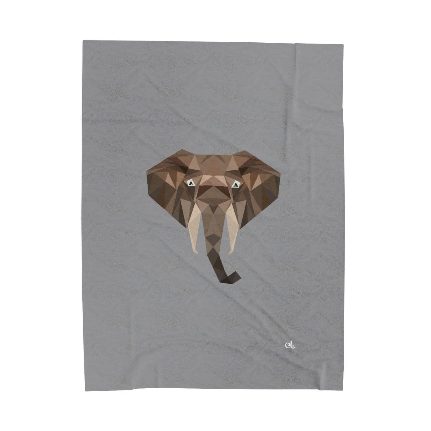 Savannah Geometry Plush Blanket Grey - African Art Throw Blanket - ELMUGO