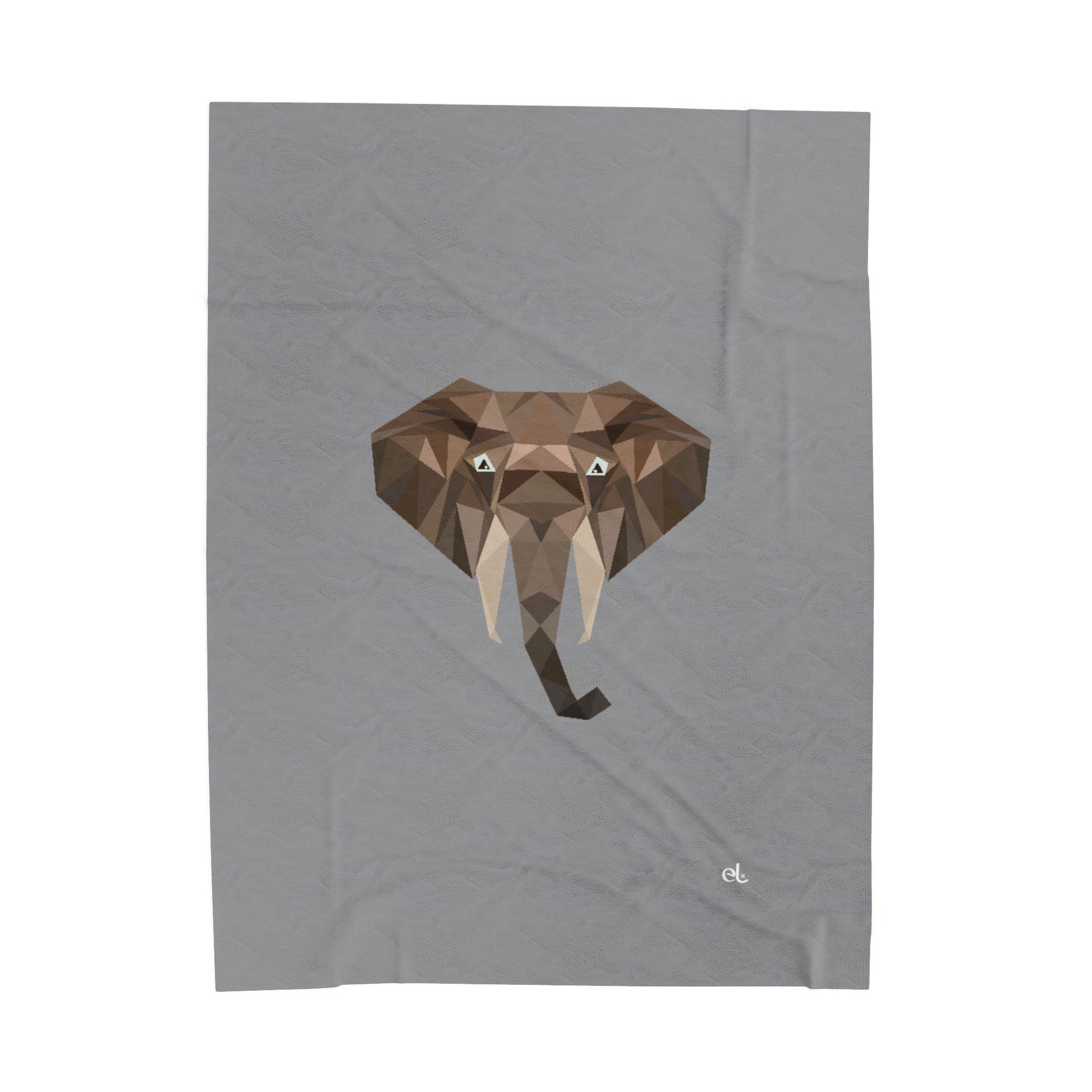 Savannah Geometry Plush Blanket Grey - African Art Throw Blanket - ELMUGO