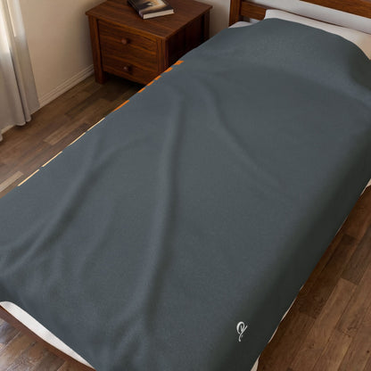 Wild & Free Plush Blanket Dark Grey - African Wildlife Throw - ELMUGO