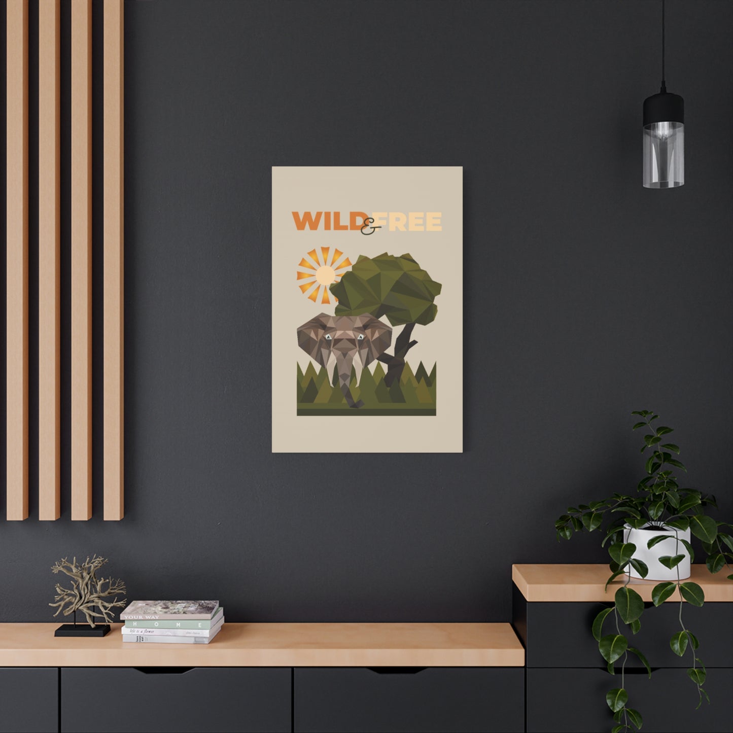 Savannah Geometry Canvas Art Vertical - African Geometric Print - ELMUGO