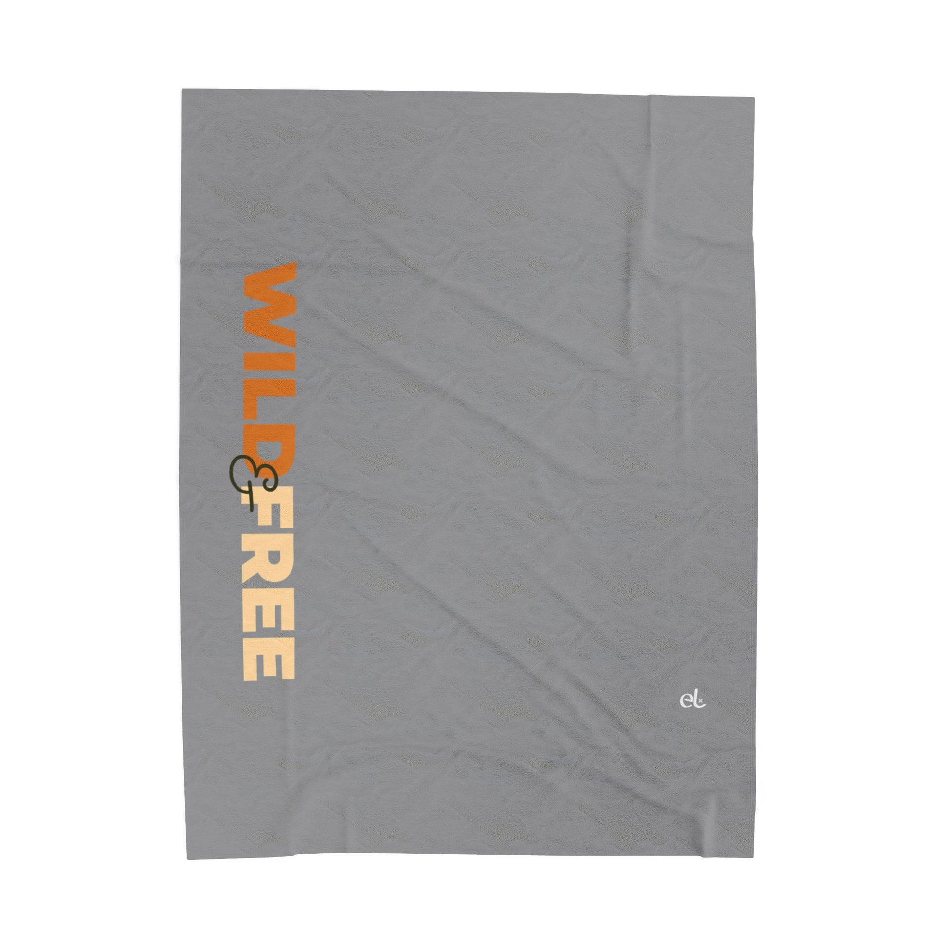 Wild & Free Plush Blanket Grey - Safari Wildlife Throw Blanket - ELMUGO