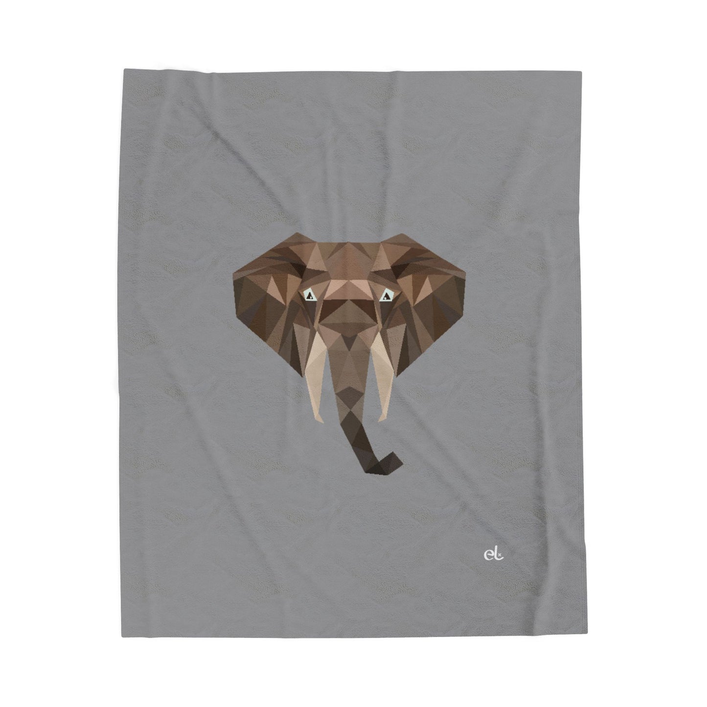 Savannah Geometry Plush Blanket Grey - African Art Throw Blanket - ELMUGO