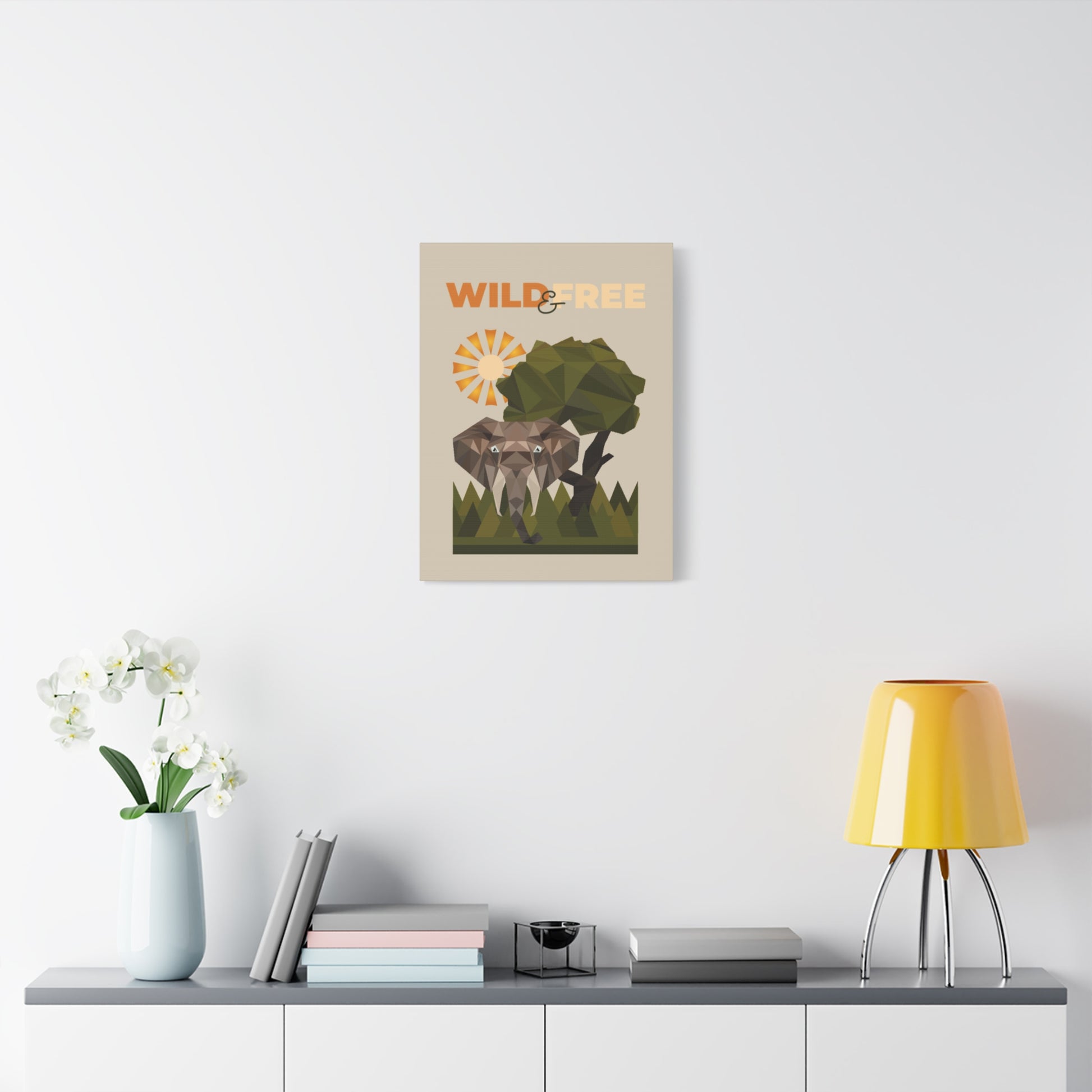Savannah Geometry Canvas Art Vertical - African Geometric Print - ELMUGO