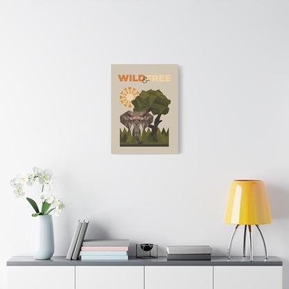 Savannah Geometry Canvas Art Vertical - African Geometric Print - ELMUGO