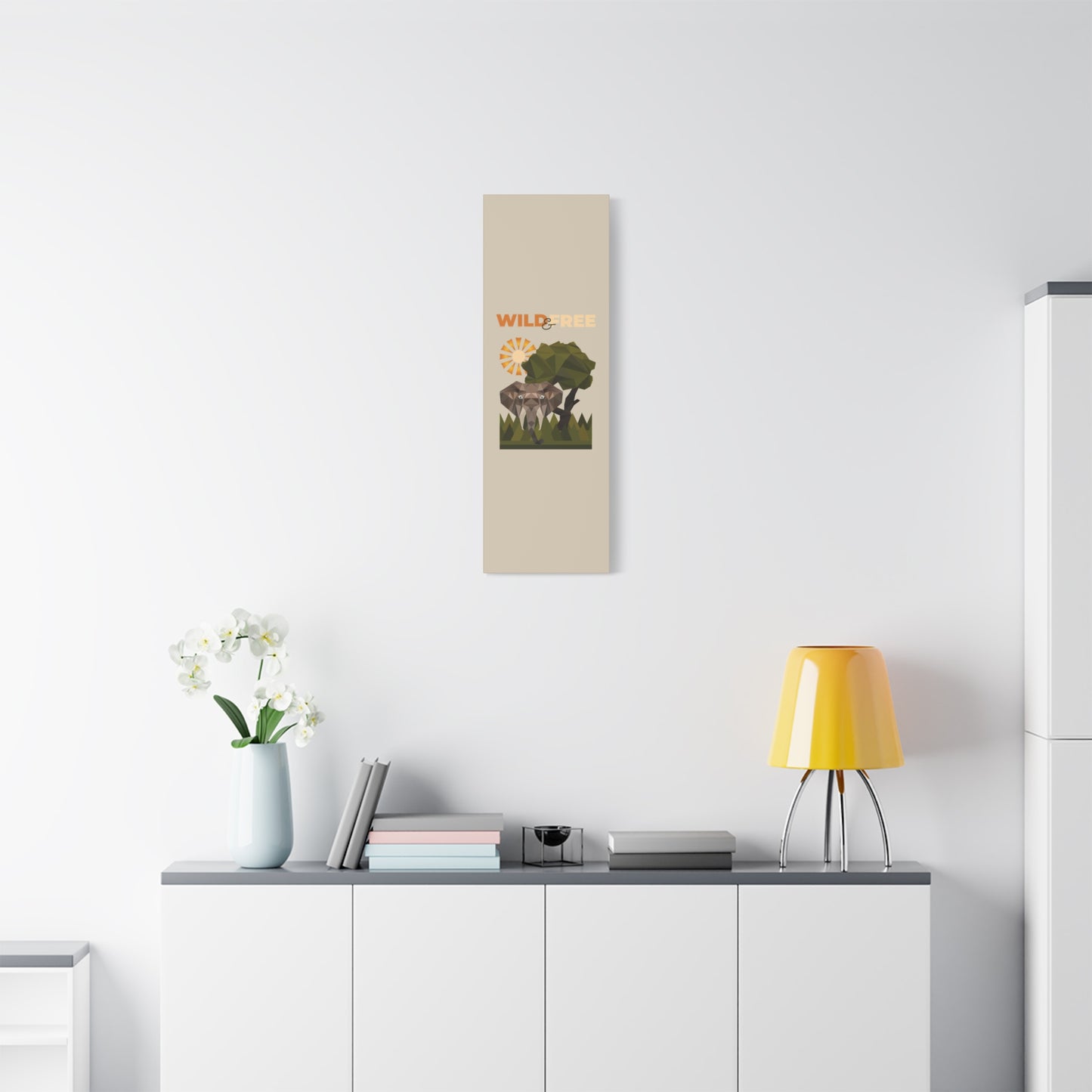 Savannah Geometry Canvas Art Vertical - African Geometric Print - ELMUGO
