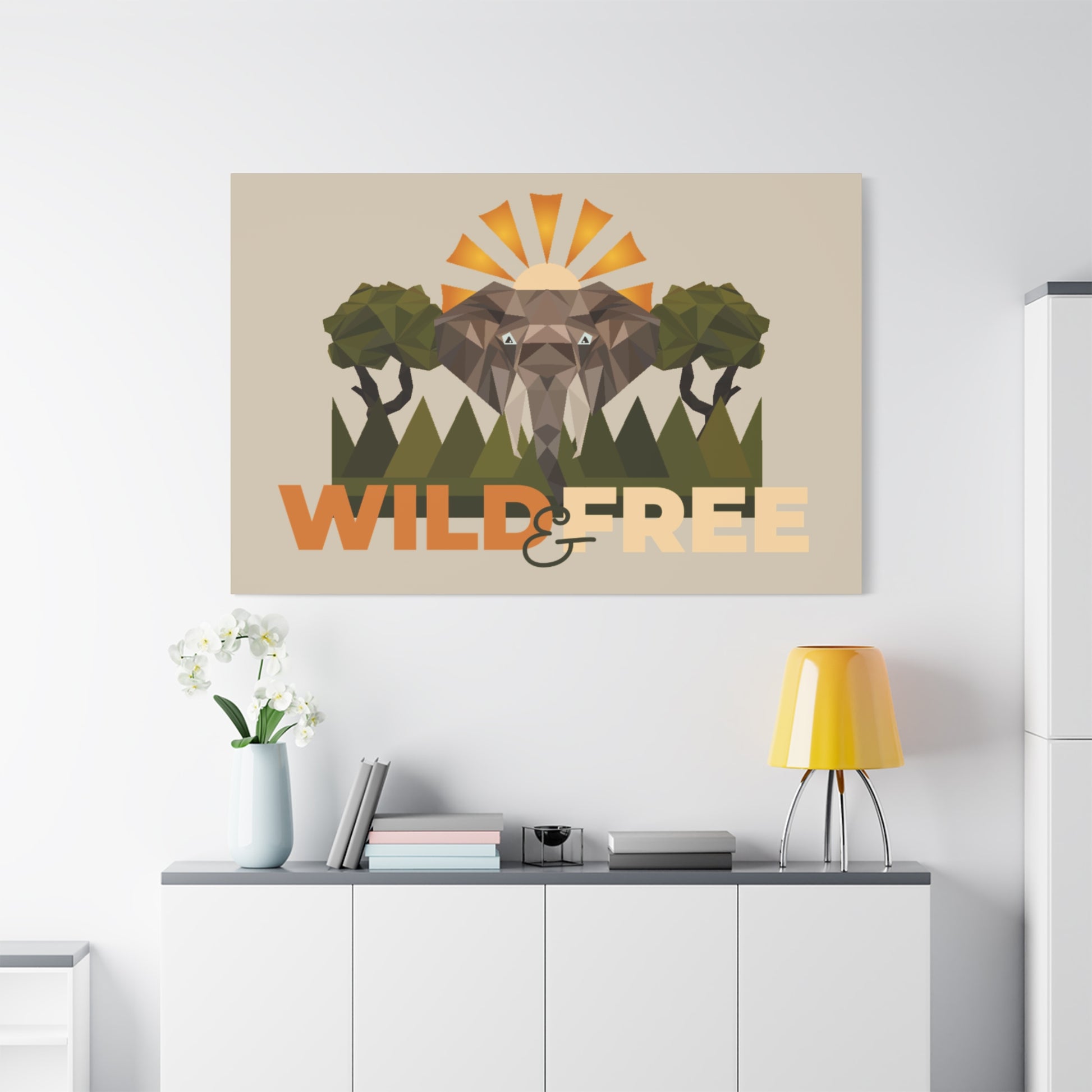 Savannah Geometry Canvas Art - African Geometric Print - ELMUGO