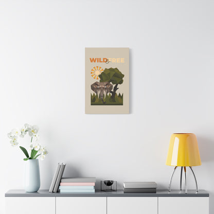 Savannah Geometry Canvas Art Vertical - African Geometric Print - ELMUGO
