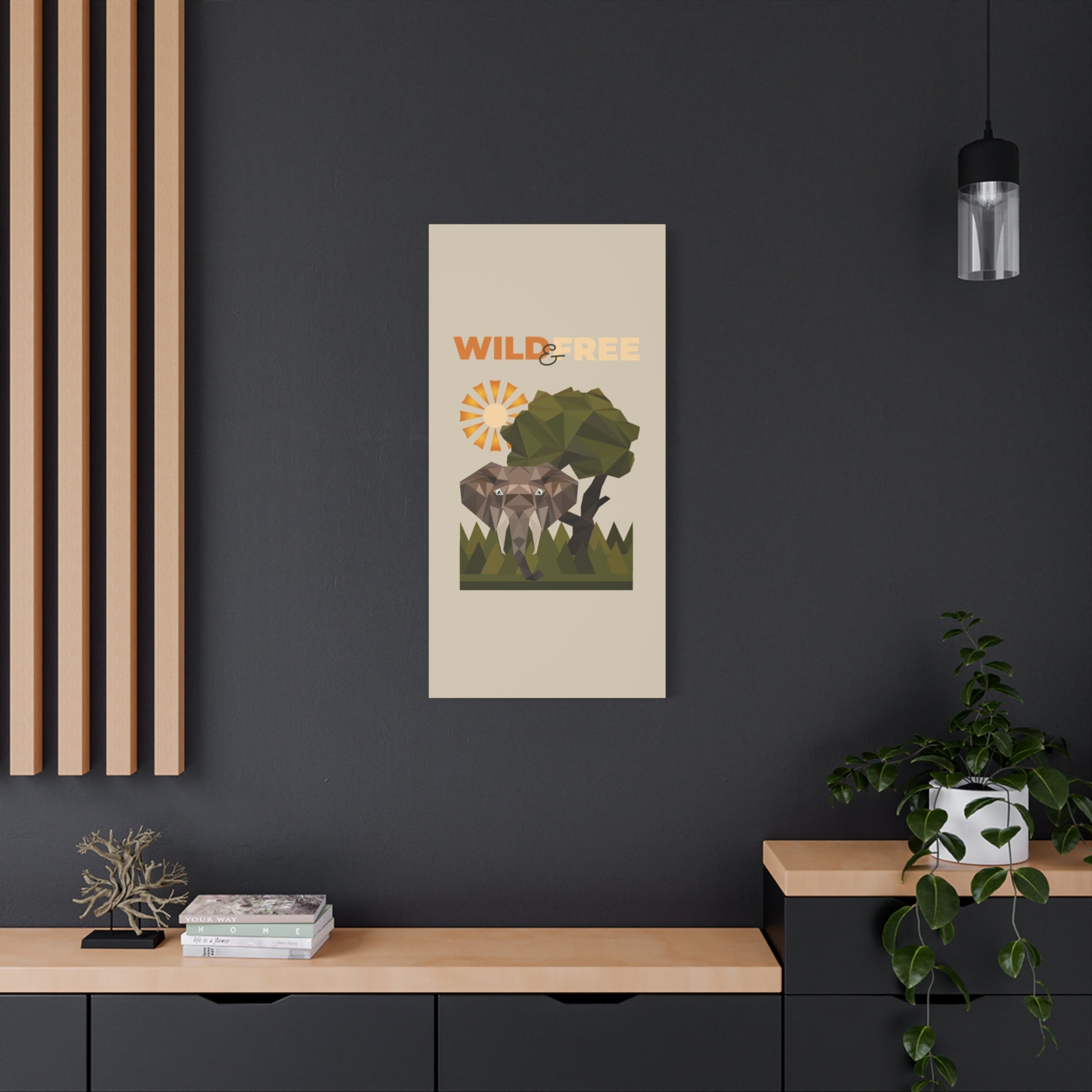 Savannah Geometry Canvas Art Vertical - African Geometric Print - ELMUGO