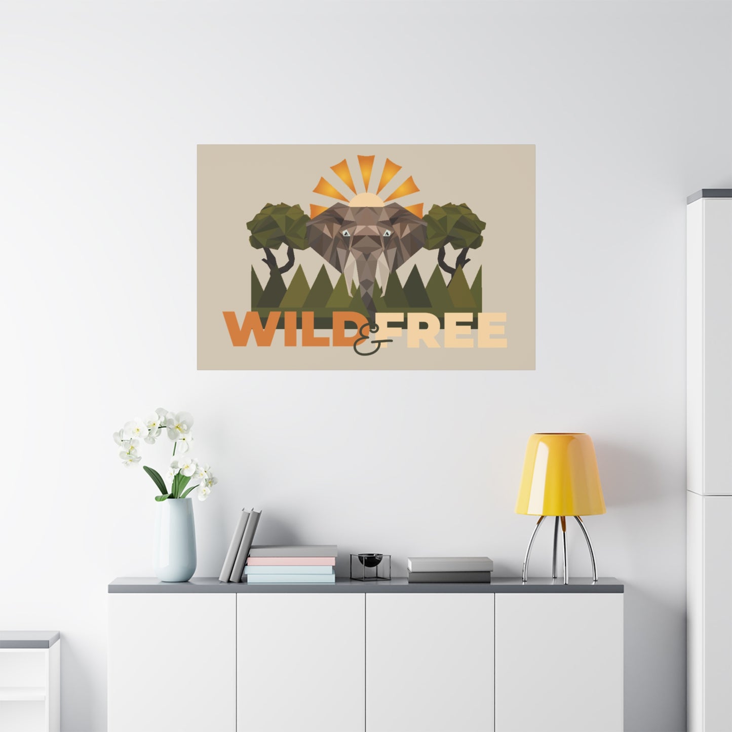 Savannah Geometry Canvas Art - African Geometric Print - ELMUGO