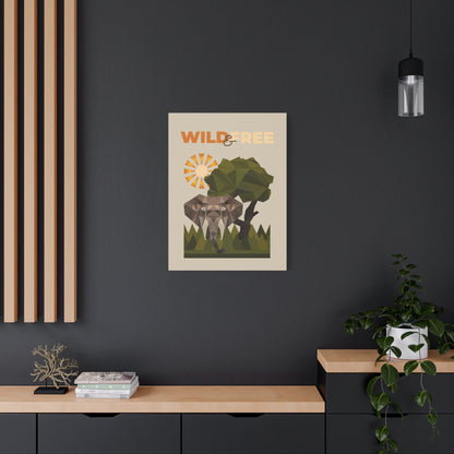 Savannah Geometry Canvas Art Vertical - African Geometric Print - ELMUGO