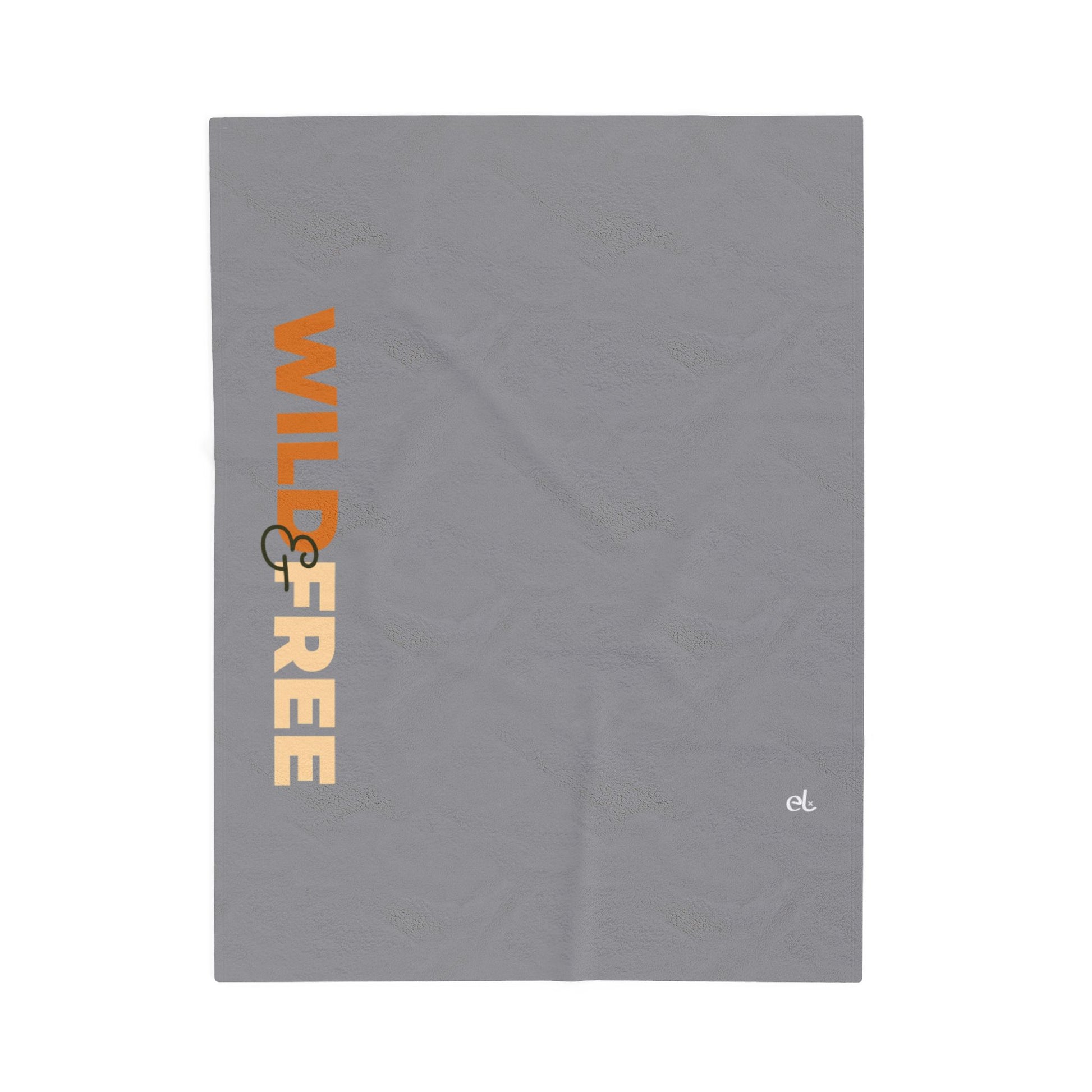 Wild & Free Plush Blanket Grey - Safari Wildlife Throw Blanket - ELMUGO
