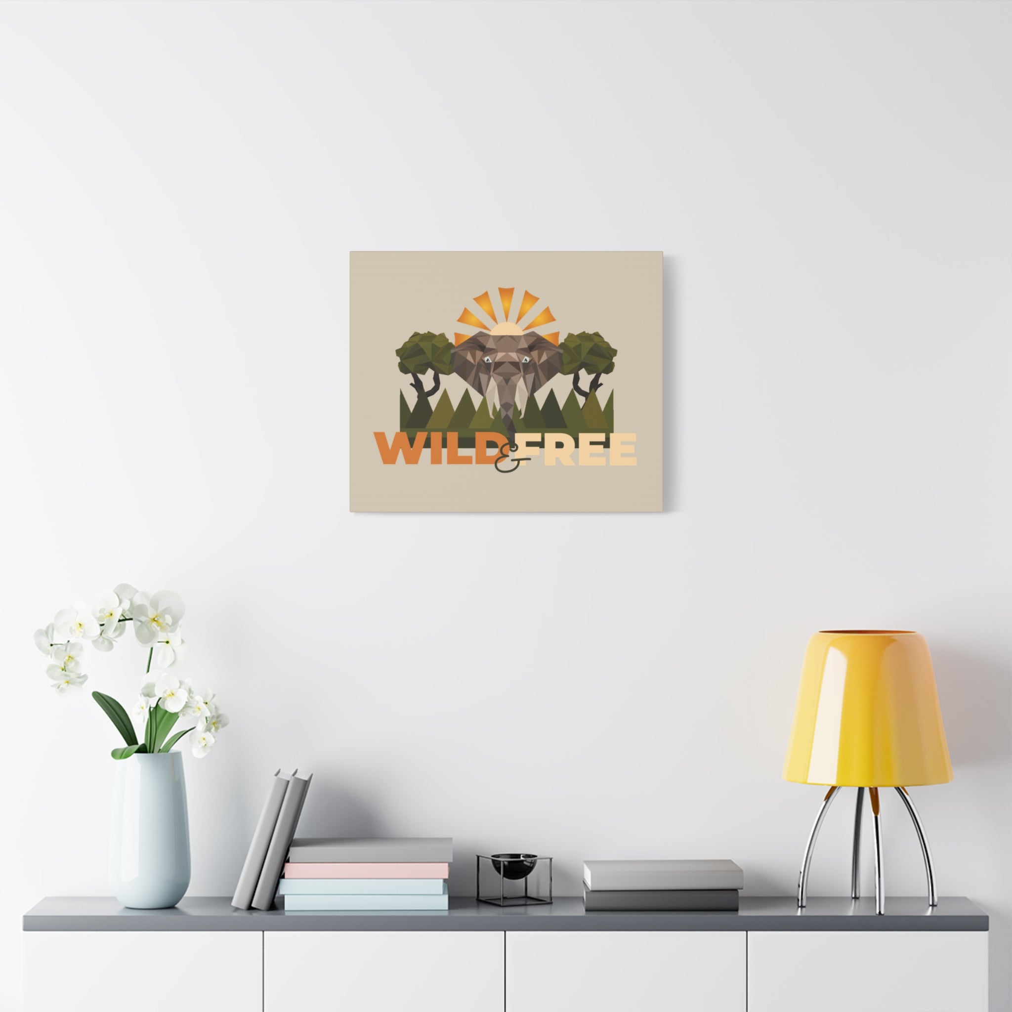 Savannah Geometry Canvas | African Wildlife Wall Art | ELMUGO