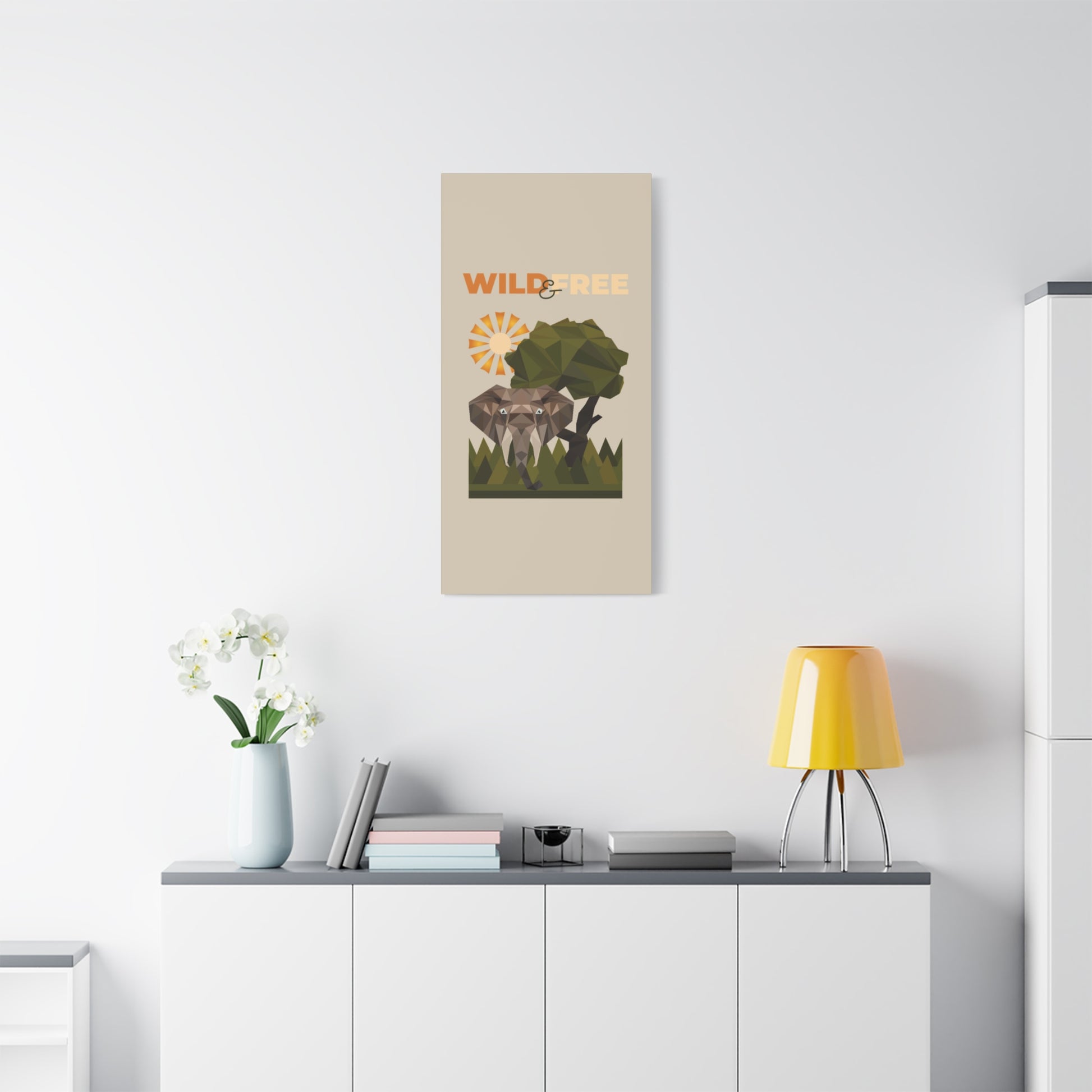 Savannah Geometry Canvas Art Vertical - African Geometric Print - ELMUGO