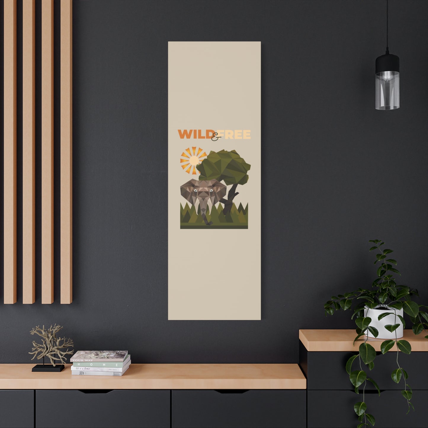 Savannah Geometry Canvas Art Vertical - African Geometric Print - ELMUGO