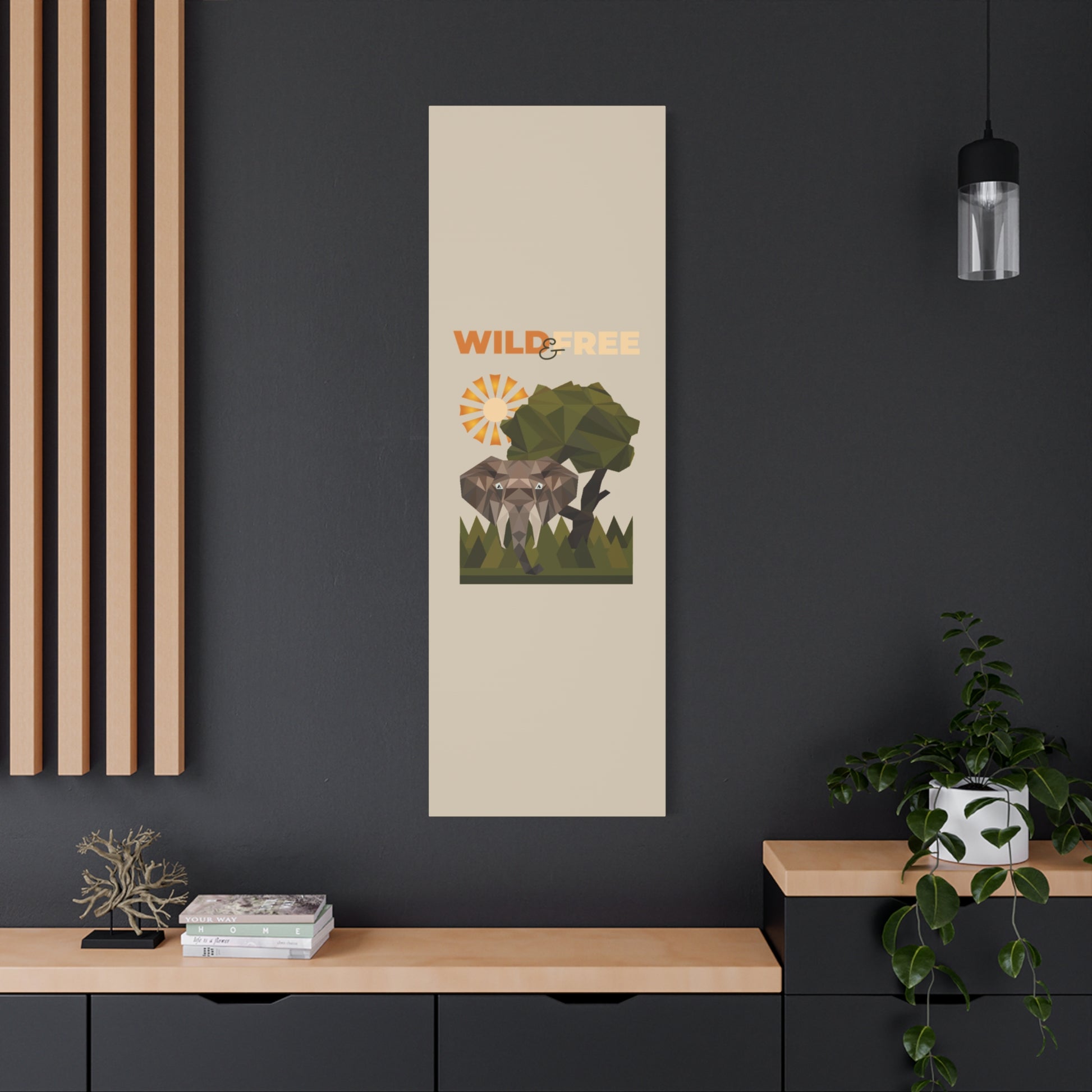 Savannah Geometry Canvas Art Vertical - African Geometric Print - ELMUGO