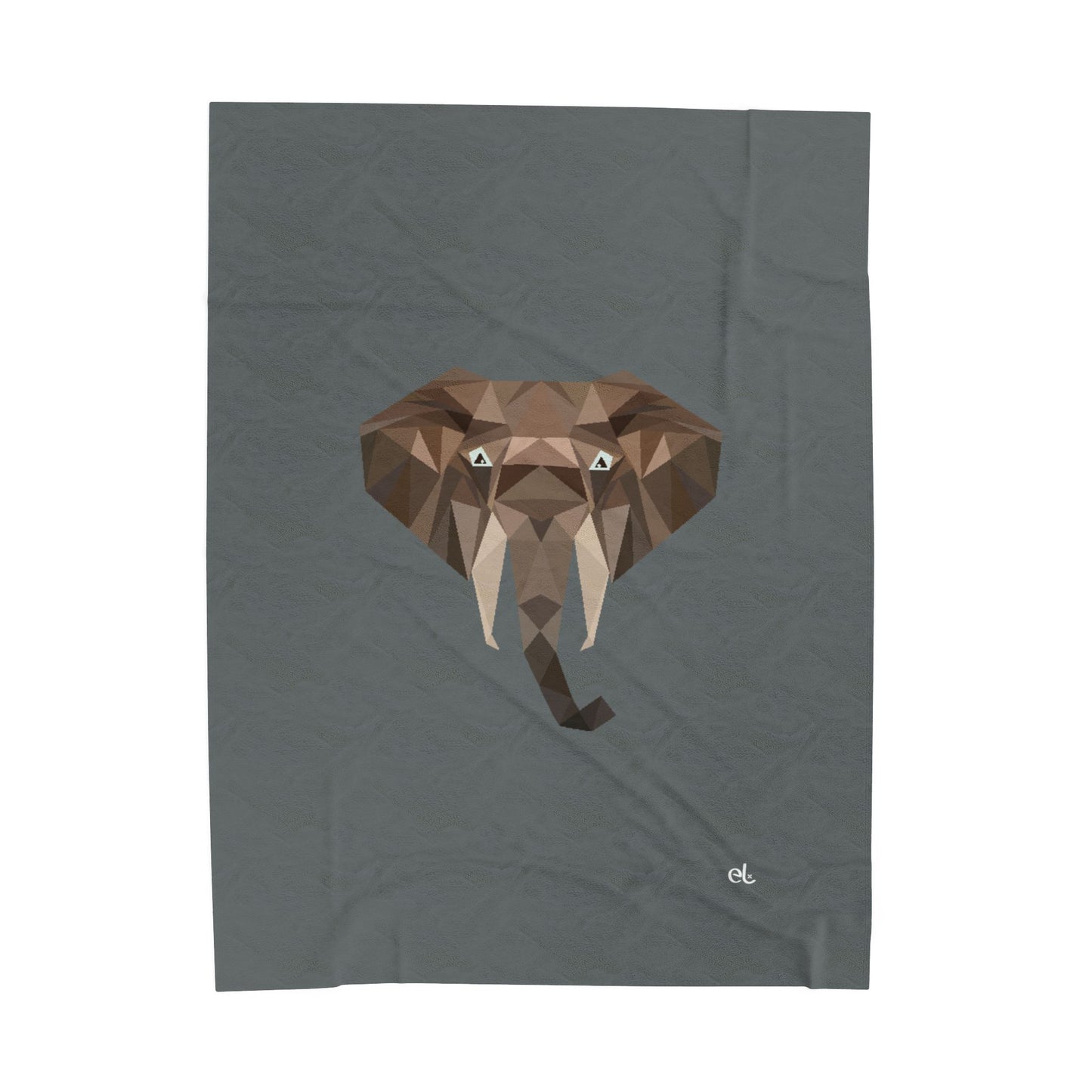 Savannah Geometry Plush Blanket Dark Grey - Geometric Safari Throw - ELMUGO