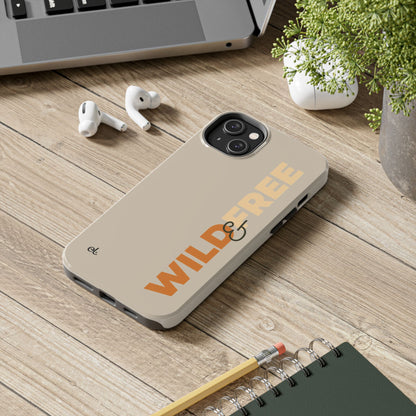 Wild & Free Phone Case Beige - African Wildlife Phone Cover - ELMUGO