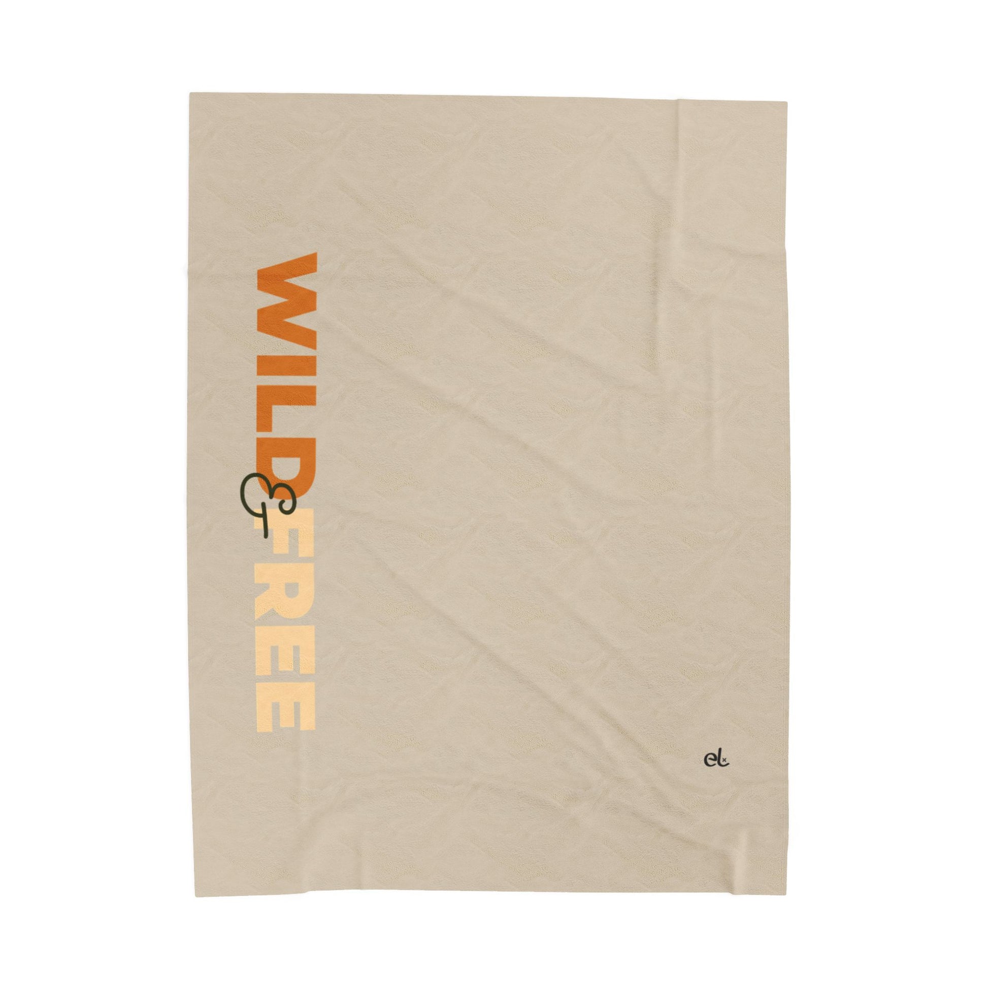 Wild & Free Plush Blanket Beige - Safari Wildlife Throw Blanket - ELMUGO