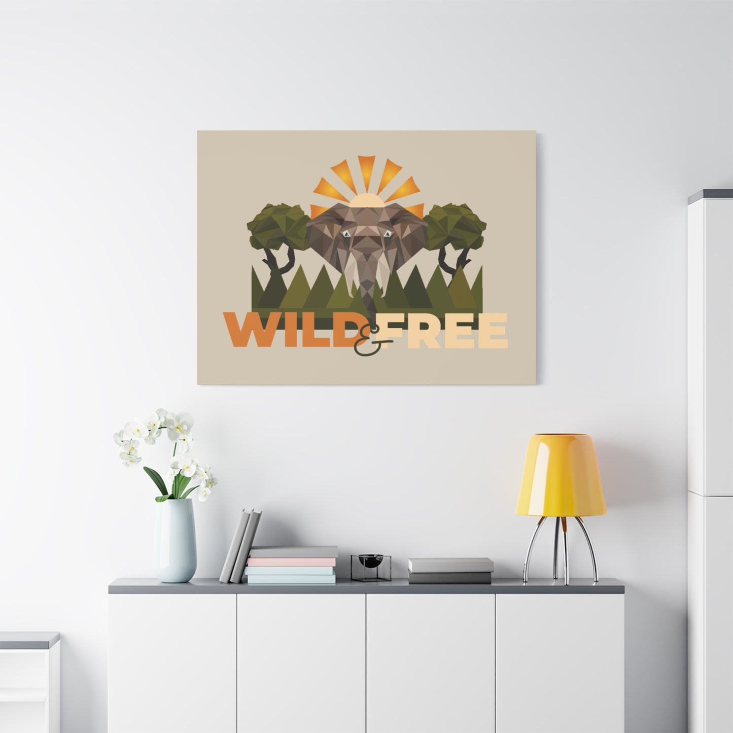 Savannah Geometry Canvas Art - African Geometric Print - ELMUGO