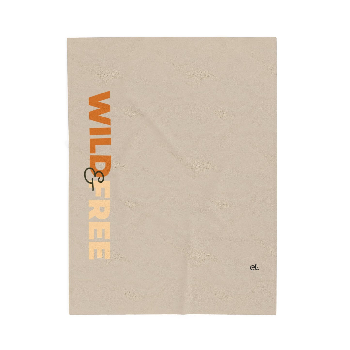 Wild & Free Plush Blanket Beige - Safari Wildlife Throw Blanket - ELMUGO