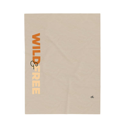 Wild & Free Plush Blanket Beige - Safari Wildlife Throw Blanket - ELMUGO