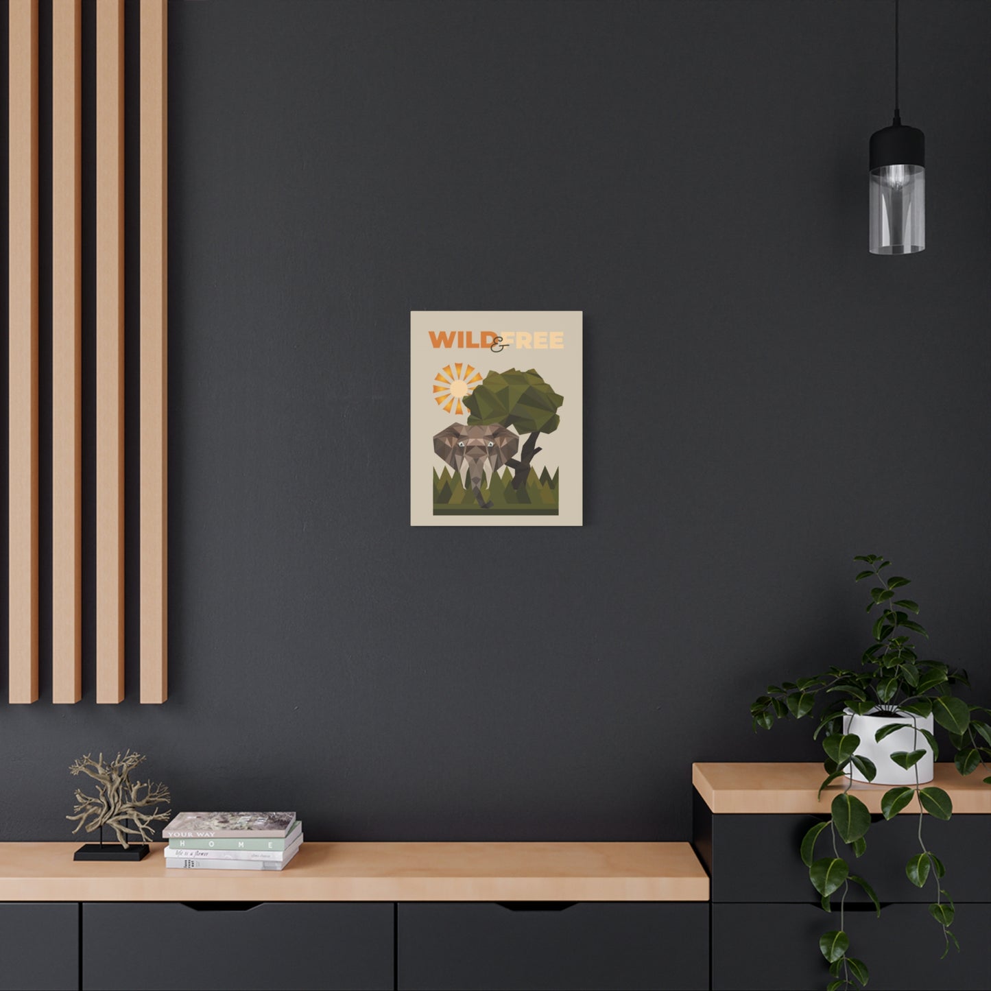 Savannah Geometry Canvas Art Vertical - African Geometric Print - ELMUGO

