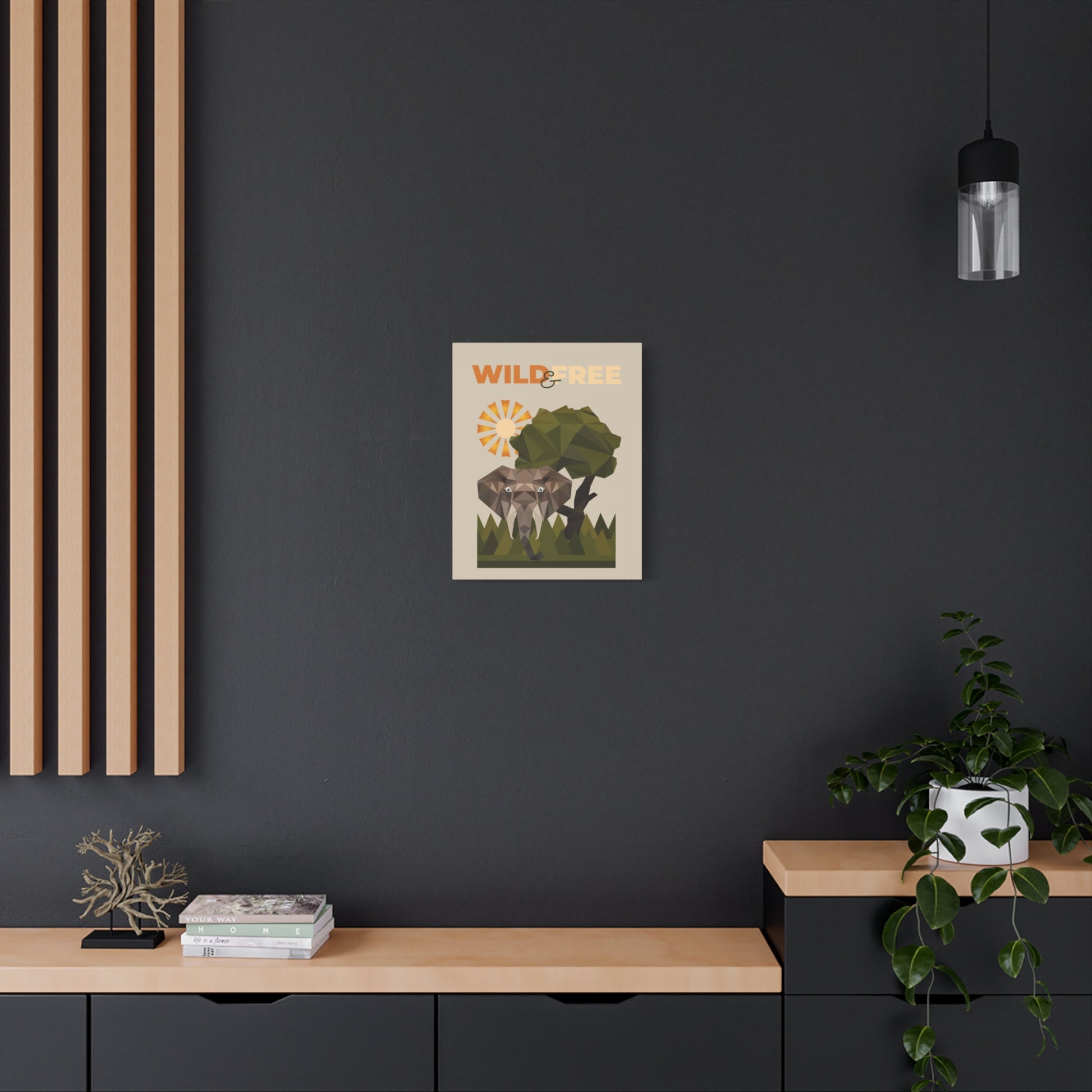 Savannah Geometry Canvas Art Vertical - African Geometric Print - ELMUGO
