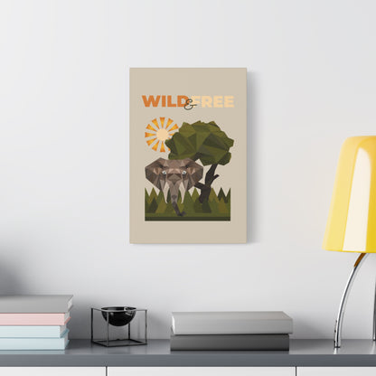 Savannah Geometry Canvas Art Vertical - African Geometric Print - ELMUGO
