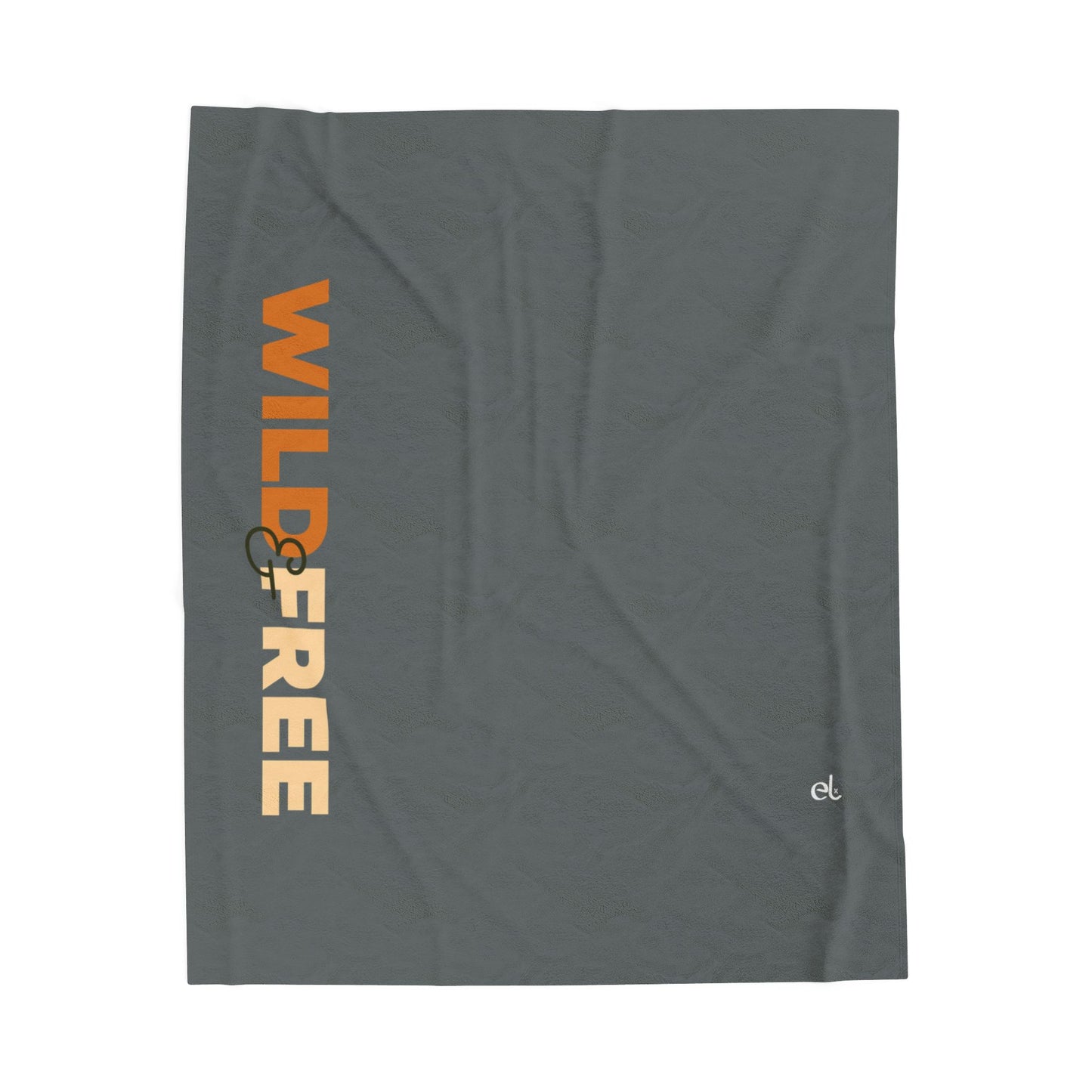 Wild & Free Plush Blanket Dark Grey - African Wildlife Throw - ELMUGO