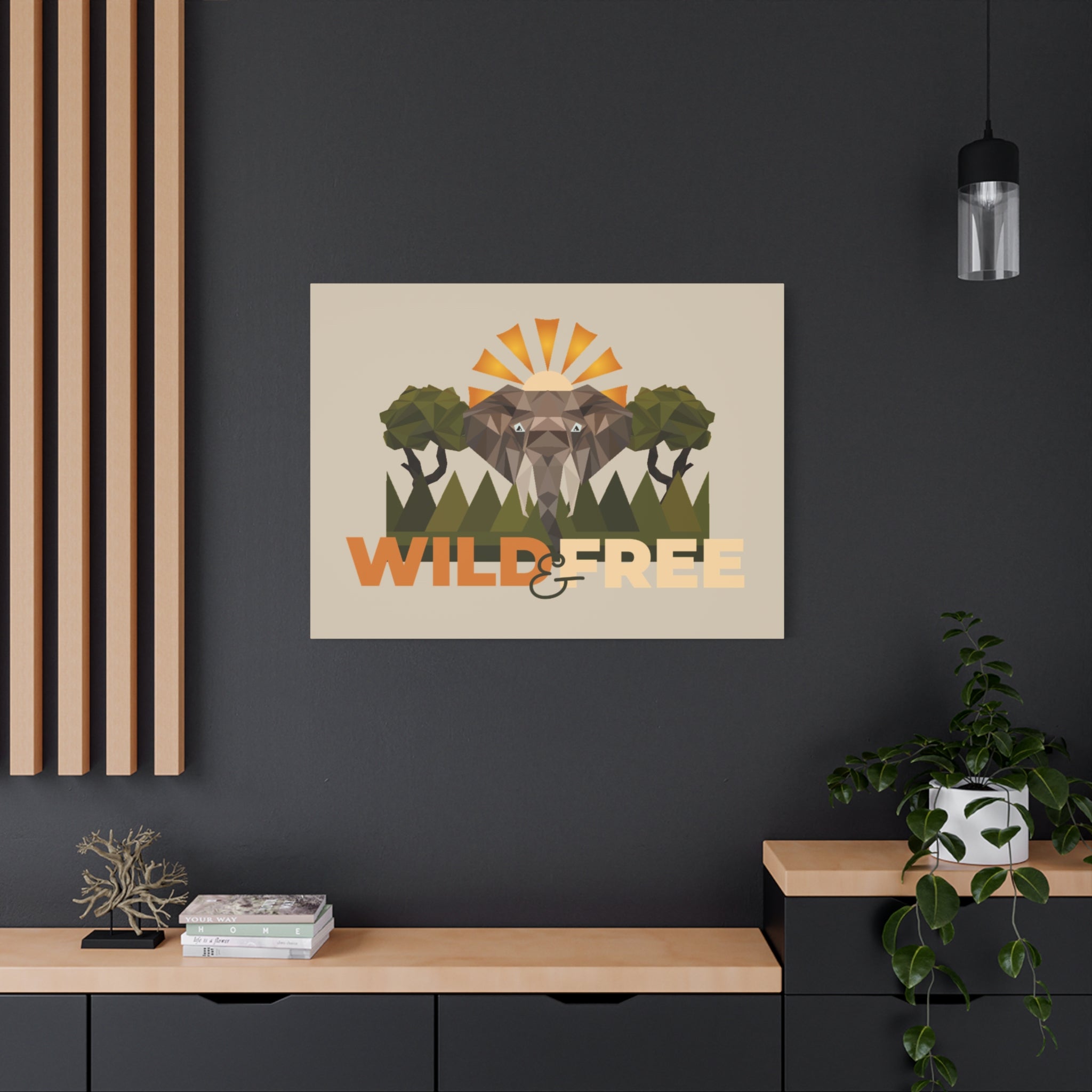 Savannah Geometry Canvas | African Wildlife Wall Art | ELMUGO