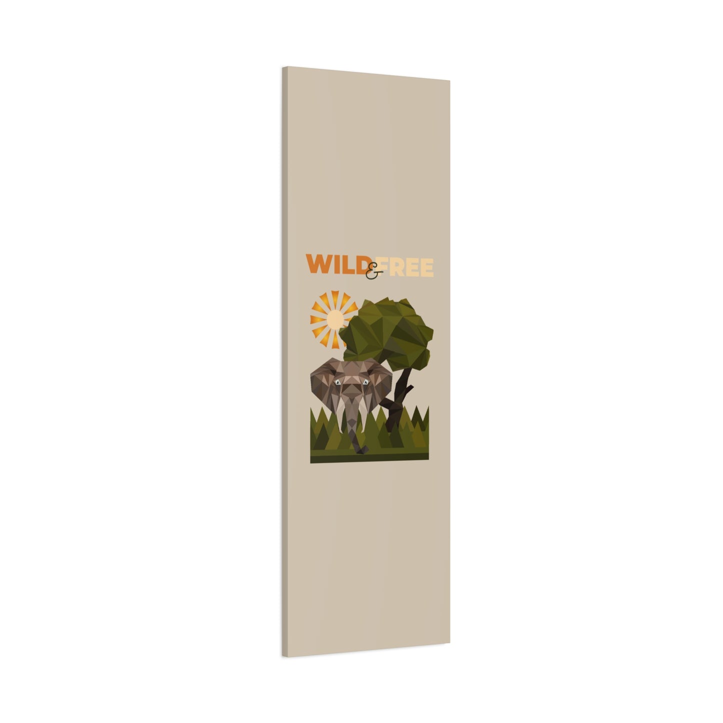 Savannah Geometry Canvas Art Vertical - African Geometric Print - ELMUGO