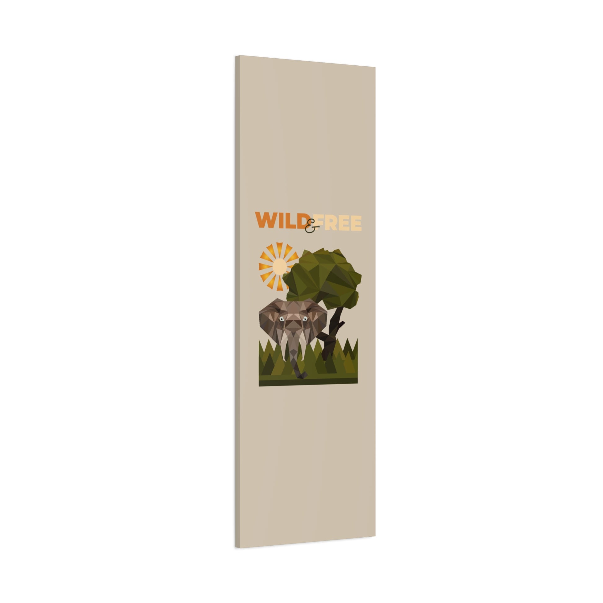 Savannah Geometry Canvas Art Vertical - African Geometric Print - ELMUGO