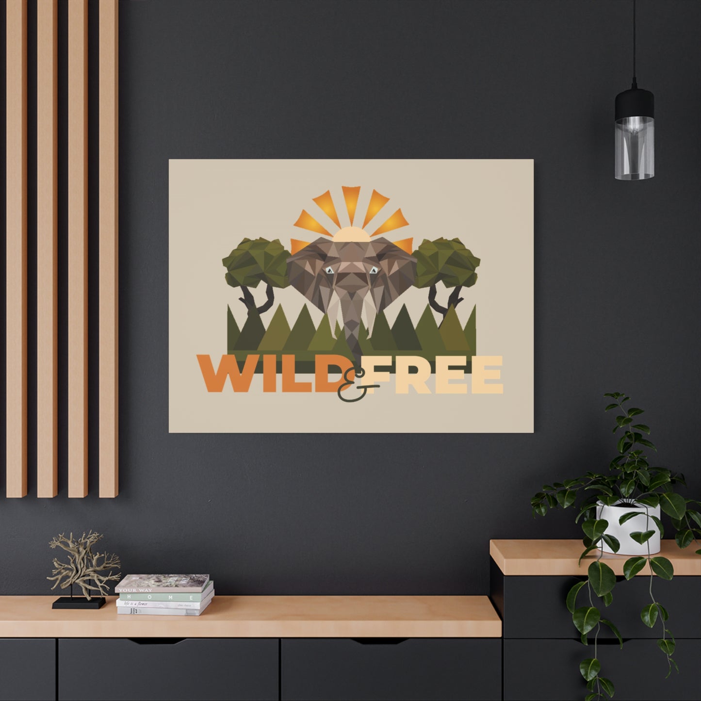 Savannah Geometry Canvas Art - African Geometric Print - ELMUGO