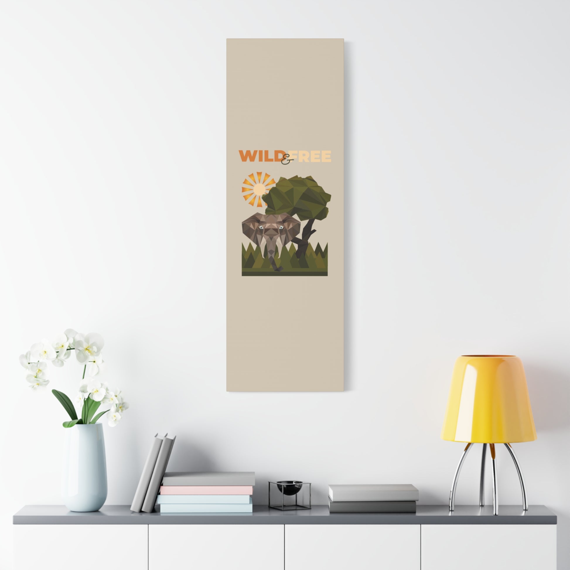 Savannah Geometry Canvas Art Vertical - African Geometric Print - ELMUGO