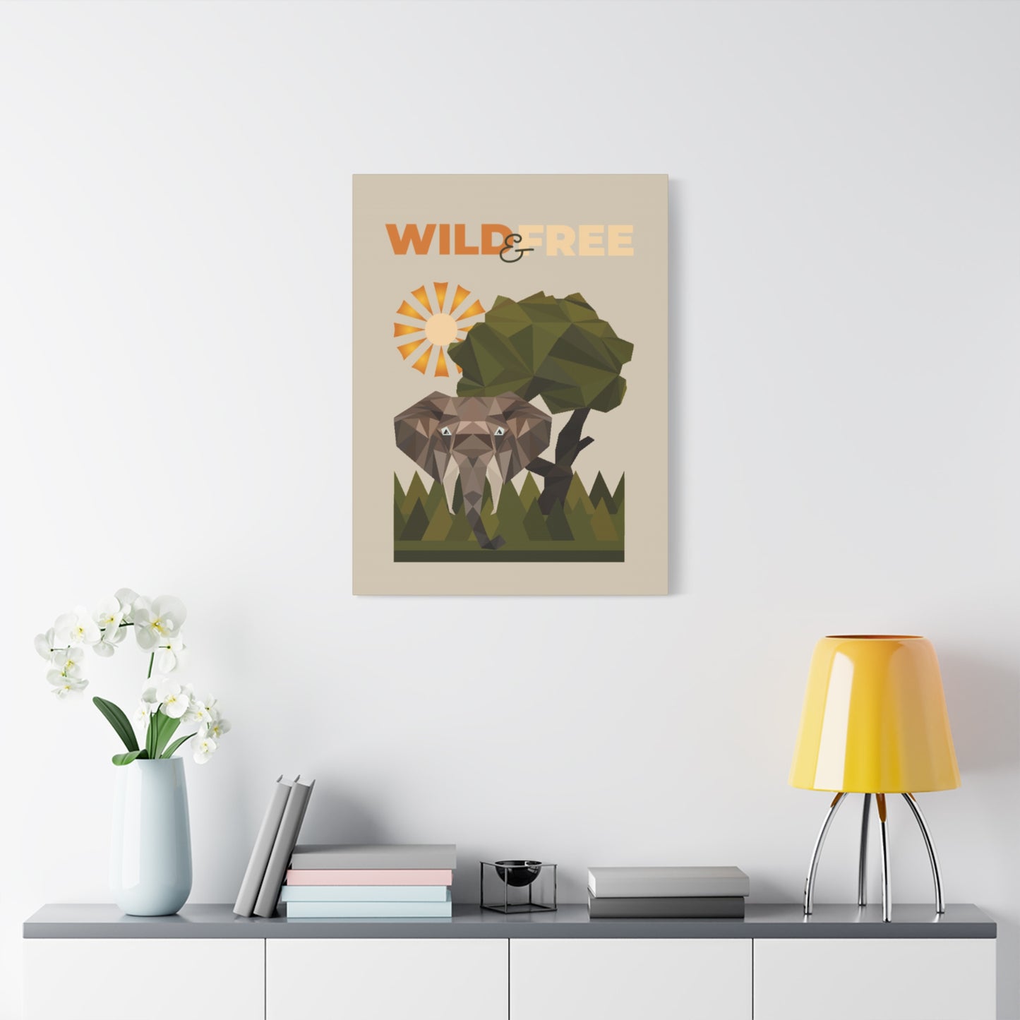Savannah Geometry Canvas Art Vertical - African Geometric Print - ELMUGO